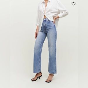 Reformation Wilder High Rise Crop Wide Leg crop Jeans Sz 26